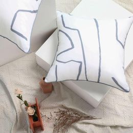 Pillow White Marble Pattern Sofa Living Room Comfortable Bedside Back Nap Office Waist Car 40 50 50cm