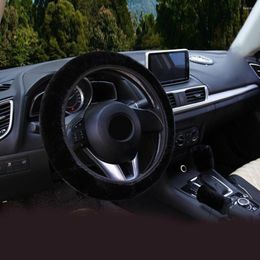 Steering Wheel Covers Decoration Cover Accessories Plush Handbrake &Gear Knob Velveteen Kit