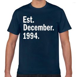 Men's T Shirts Tops Shirt Men Est December 1994 Fashion Inscriptions Geek Print Male Tshirt XXX