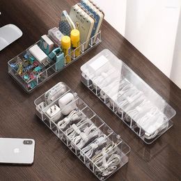 Storage Boxes Clear Jewellery Box Organiser Transparent Cable Container With Lid Accessory Tray For Earrings Necklace