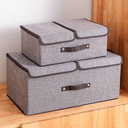 Double Lid Fabric Baskets for Organising Storage Cubes Foldable for Shelves Cloth Storage Bins for Cube Organisers Toy Nursery Closet Bedroom 1223880