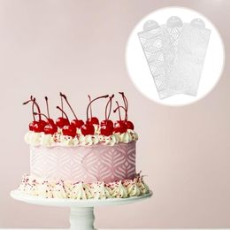 Baking Tools Cake Stencils Templates Decoratingstencil Buttercream Lace Flower Floral Moulds Wedding Large Moulding Mould Tall Side