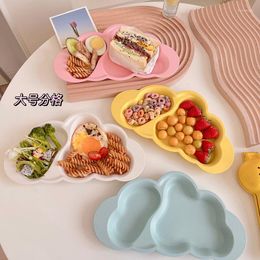 Plates Wheat Format Cloud Child Dinner Plate Set With Small Partitions Originality Household Tableware Baby Grid Dish