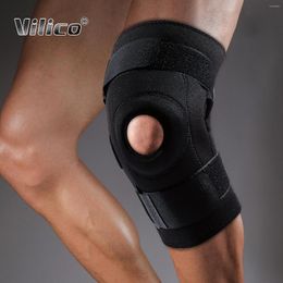 Knee Pads Vilico Silicone Padded Bandage Supports Brace Basketball Fitness Meniscus Patella Protection Kneepads Sleeve