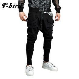 Men's Pants T-bird Men Casual Joggers Pant 2023 Brand Male Hip Hop Cotton Lacing Slim Tights Street Style Mens Sweatpants