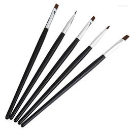 Nail Art Kits 200sets Selling 5PCS/set Acrylic UV Gel Salon Pen Flat Brush Kit Dotting Tool SN110