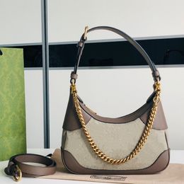 Klasik çift G harfli koltuk altı hobo çantaları bayan vintage kol çanta tasarımcısı 25cm kadın omuz çantası