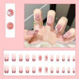 False Nails Reusable Easy Removal No Harm Detachable Long Paste With Glue Great Stickiness DIY Manicure Wraps