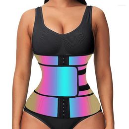 Women's Shapers Reflective Waist Trainer Corset For Women Slimming Sexy Body Shaper Shapewear Sweat Neoprene Sport Girdle Lose Belly Fat