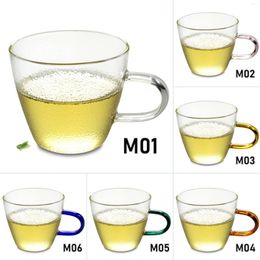 Wine Glasses 120ml Heat Resistant Hammered Glass Small Tea Cup With Handle Mug For Milk Drink