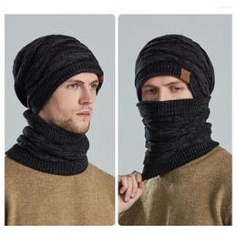 Berets Woolen Yarn Warmer Hat Windproof Washable Cold Resistant Women Men Unisex Scarf Kit Neck For Shopping