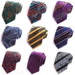 Bow Ties Mens Colorful Paisley Floral Striped Wedding Business Wide 8CM Necktie BWTHZ0337