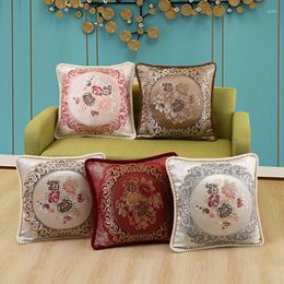 Pillow Embroidery Cover Pillowcase Jacquard Car Life Office Chair Bedroom Home Decoration Throw 48x48
