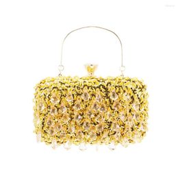 Evening Bags Lady Tassels Clutch Bag Glitter Sequined Beading Pearl Embroidery Crystal For Annual Conference Special Event