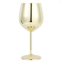 Wine Glasses 500ml Stainless Steel Golden Red Glass Creative Sturdy Goblet Stem-cup Stemware For Home Bar Party