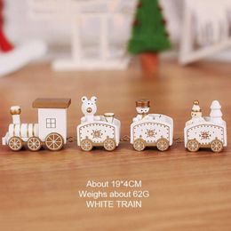 Christmas Decorations For Kids Gifts Year Decoration Home Kerst Decoraties Train Painted Wooden Small Toys