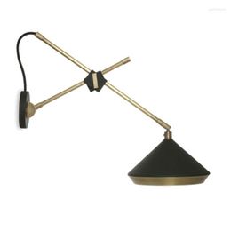 Wall Lamps Nordic Post Modern Iron Swing Arm Lamp Bedroom Study Corridor