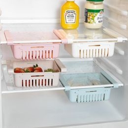 Storage Boxes Kitchen Retractable Food Basket Refrigerator Fresh-Keeping Drawer Container Multifunctional Household Organiser