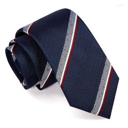 Bow Ties High Quality 2023 Designers Brands Fashion Business 7cm Slim For Men Silk Necktie Work Office Wedding With Gift Box