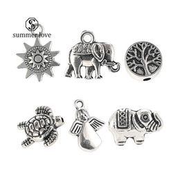 Charms Vintage Charm Love Antique Sier Colour Elephent Angle Heart Jewellery Findings Diy Sunshine Pendant Accessoriesz Drop Delivery C Dhgxq