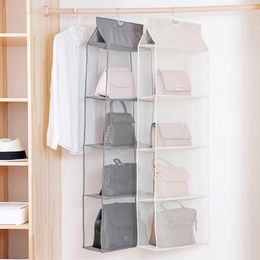 Storage Boxes Hanging Bags Handbag Organiser For Wardrobe Closet Dust-proof Purse Big Tote Bag Hanger Pouch