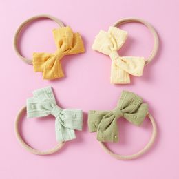 Sweet Cute Candy Color Ribbon Headband Towel Ring Bow Tie Scrunchies Colorful Hair Rope Explosion Style Rubber Band 1467