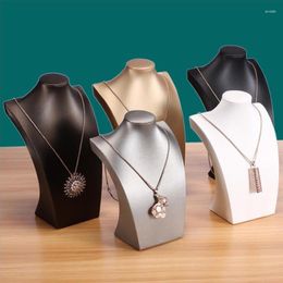 Jewellery Pouches Mannequin Display Necklace Stand Pendants Holder Organiser Neck Bust Showcase Shelf