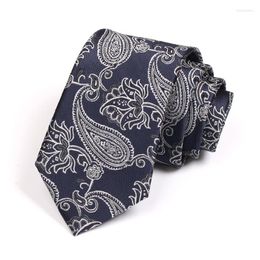 Bow Ties High Quality Men's Business Tie Brand 7CM For Men Suit Work Necktie Male Fashion Formal Neck With Gift Box