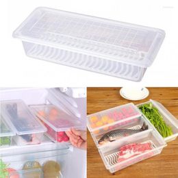 Storage Boxes Kitchen Refrigerator Organizer Basket Container Sealed Box Moisture-Proof Drain Fresh Rack Fridge