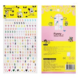 Gift Wrap Korea Funny Epoxy Clear Numbers Upper Block Letters Sticker Mini DIY Scrapbooking Hobby Journal Book Home Decoration