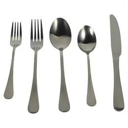 Flatware Sets 1 Set Spoon Forks Table Steak Fork Kit Kitchen Utensil Dinner Cutter For El Restaurant Home