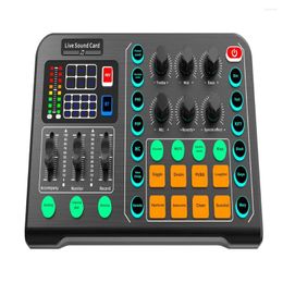 Microphones Microphone Live Sound Card 6 Modes Noise Reduction Multi Function Mixer Professional Audio Studio For Karaoke Recording