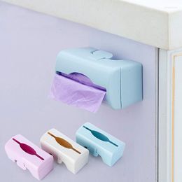 Storage Boxes Garbage Bag Box Wall Mounted Trash Bags Holder Kitchen Plastic Container Bathroom Dispenser Organizer