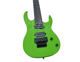 Lvybest Green Body 7 Strings Electric Guitar with Black Hardware Rosewood Fretboard Provide Customised Service