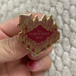Brooches H-P The Marrauder Map Lapel Pin Brooch Badge Backpack Decoration Jewelry