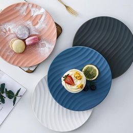 Plates Nordic Minimalist Plate Matte Ceramic Cake Dessert Bread Snack Sushi Breakfast Dinner Set