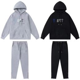 21mens clothing mens tracksuits, European and American street fashion brand towel embroidered letters INS men's and women's loose sports casual suit, plush style