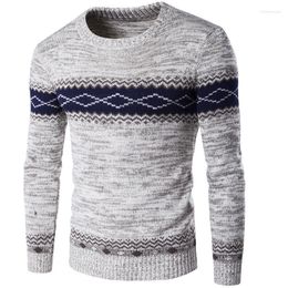 Men's Sweaters Autumn Winter Casual Pullovers Men Navy Long Sleeve Knitted Sweater High Quality Homme Warm KnitwearMen's Time22