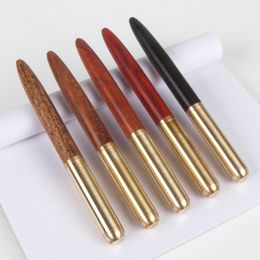 Gel Pens High Quality Luxury Natural Wood Roller Ball Pen 0.5MM Nib Ink For Writing School Office Supplies