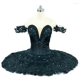 Stage Wear Professional Fashion Design Women Adult Performance Black Swan Classical Ballet Tutu