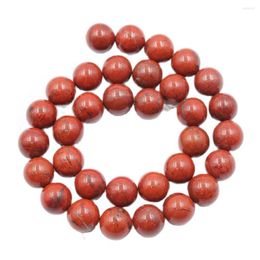 Beads APDGG Natural 12MM Red River Jasper Stone Smooth Round Loose Strand For Necklace Jewelry Making DIY