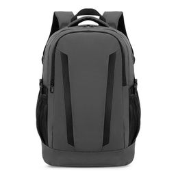 Backpack College Student Laptop Male 2023 Simple Large Capacity Men's Business Trip Back Pack Teenager School Backbag Black