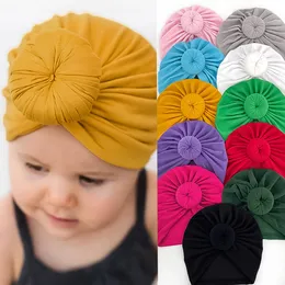 Baby Supplies Childrens Headband Cap Baby Solid Color Knotted Indian Pullover Cap