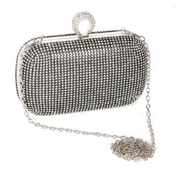 Evening Bags Famous Brands Clutch Diamonds Finger Ring Ladies Crystal Wedding Bridal Handbags Purse Holder