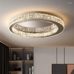 Ceiling Lights Modern Chrome Lustre Crystal Led Stainless Steel Chandeliers Lighting Living Room Decor Lamp