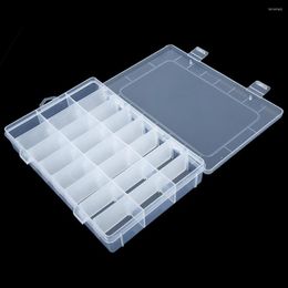Storage Boxes 10/15/24/36 Clear Lidded Small Plastic Box For Trifles Parts Tools Jewelry Display Screw Case Beads Container