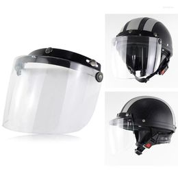 Motorcycle Helmets Visor Lens Shield Windproof 3-Snap For Flip Up Down Open Face Anti Glaring Helmet Accessories Glasses