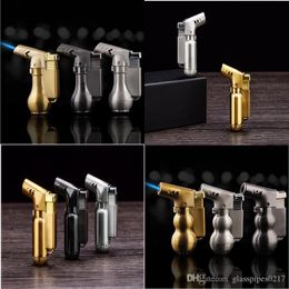 3style Windproof Butane Gas Lighter Jet Flame Torch Welding Cigarette Cigar Lighter Mini Pocket Metal Spray Gun Lighter for Dab Oil Rig Bong