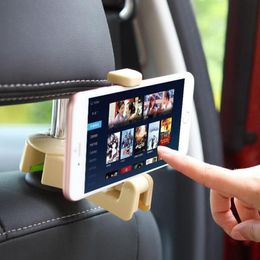 Cell Phone Mounts Holders Universal Car Headrest Hooks With Phone Holder Backseat For IPhone Samsung Huawei Support Mobile Back Seat Kid Clip Stand Mount