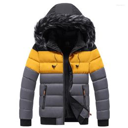 Men's Down 2023 Winter Men Hooded Parka Jackets Fur Collar Brand Warm Thick Windproof Jacket Removable Casual Outwear Coats